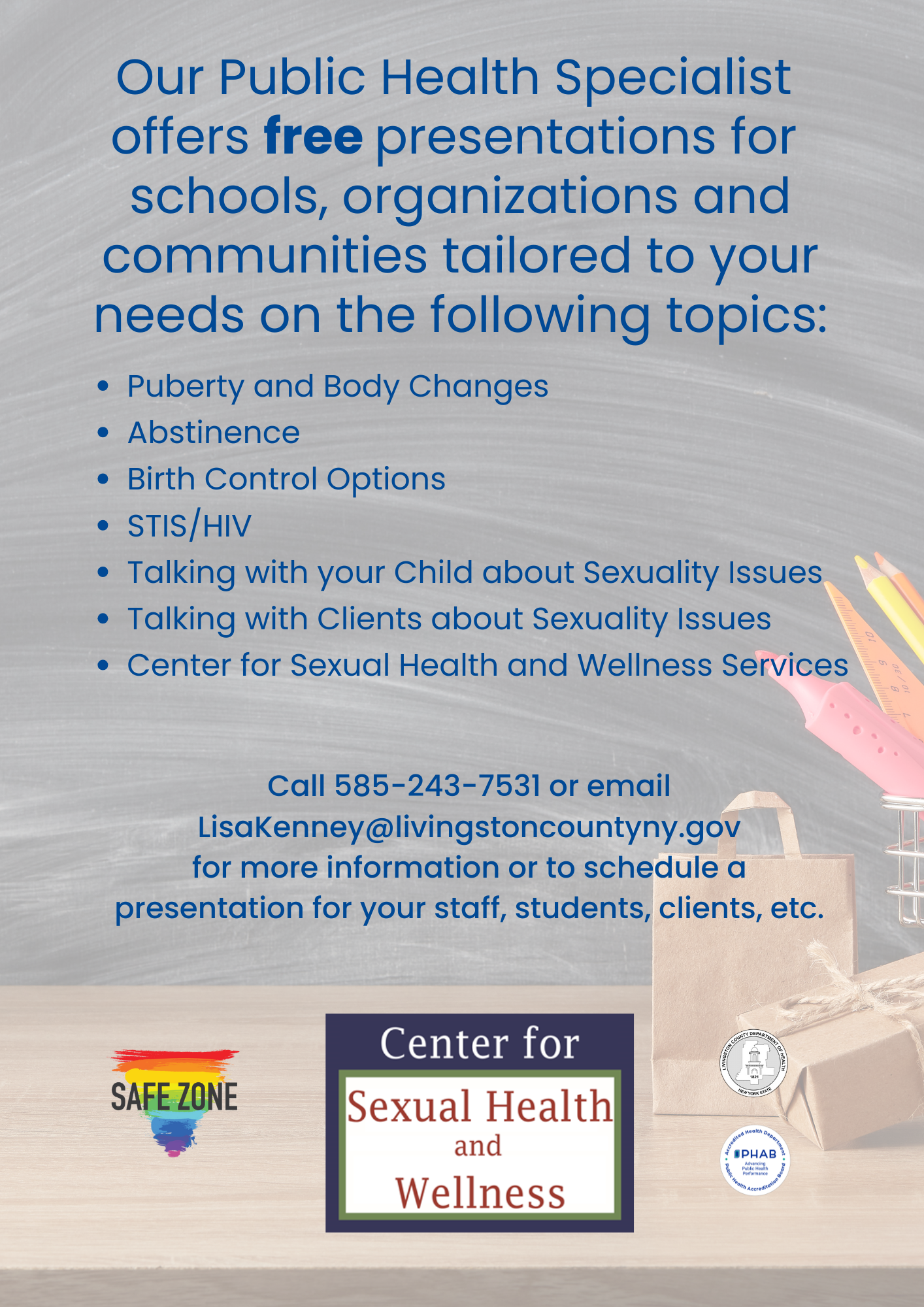 Health Education Programs are Available!